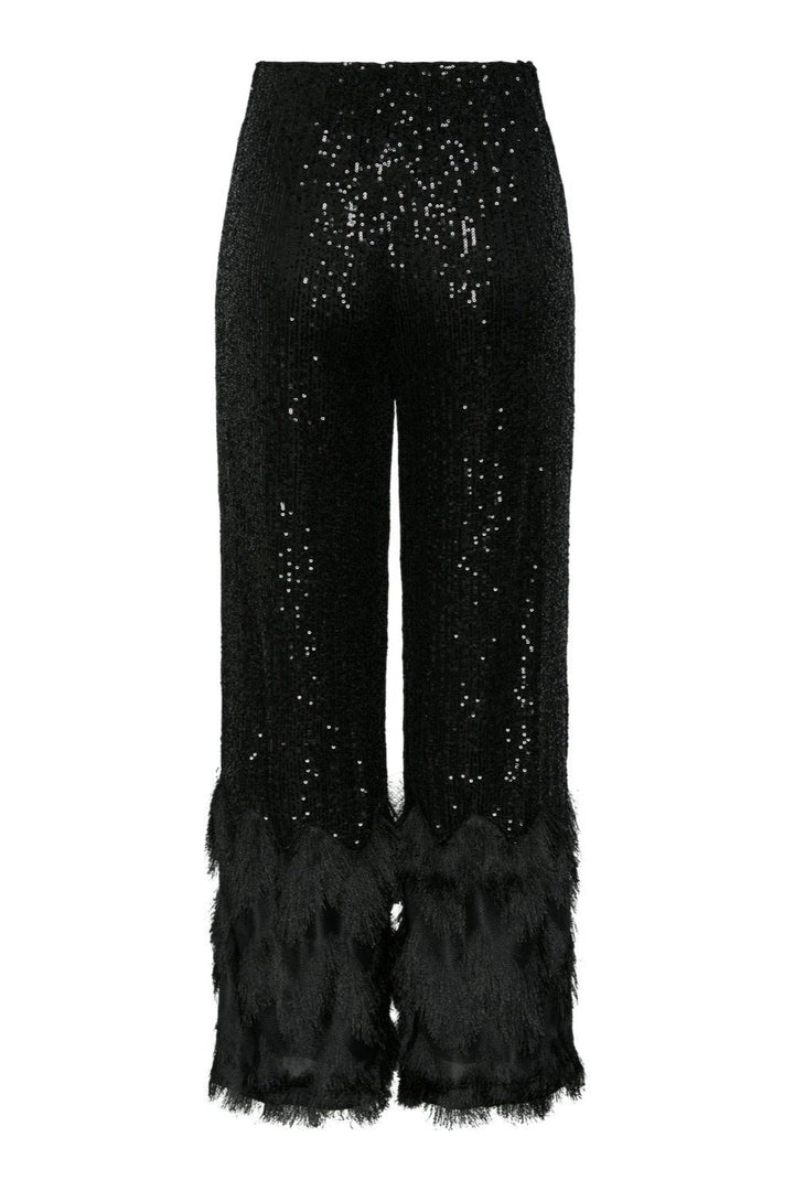 Yasflow Sequin Hw Wide Pants Black | Bukser | Smuk - Dameklær på nett