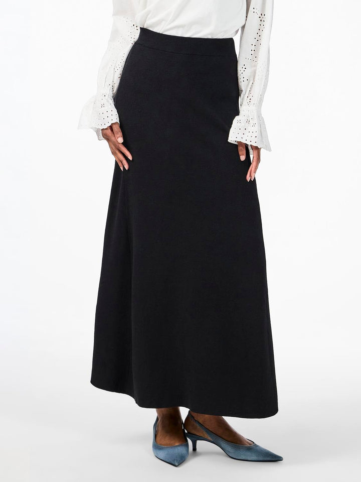 Yasfonny Hw Ankle Knit Skirt Black | Skjørt | Smuk - Dameklær på nett