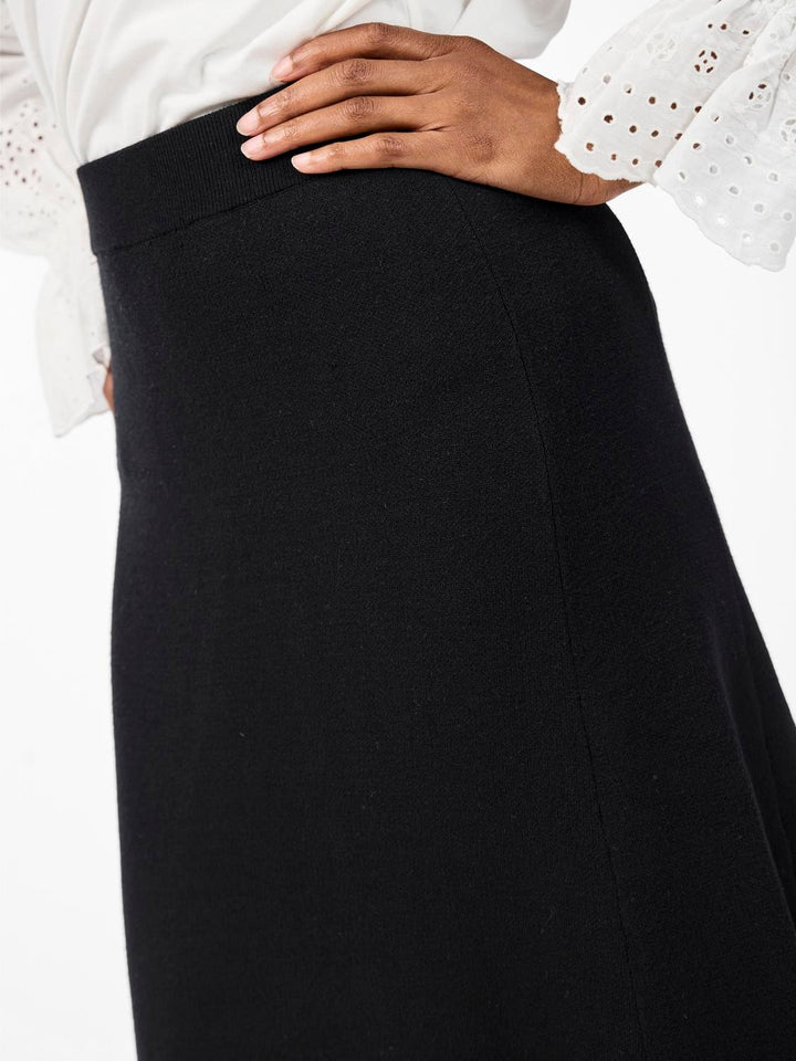 Yasfonny Hw Ankle Knit Skirt Black | Skjørt | Smuk - Dameklær på nett