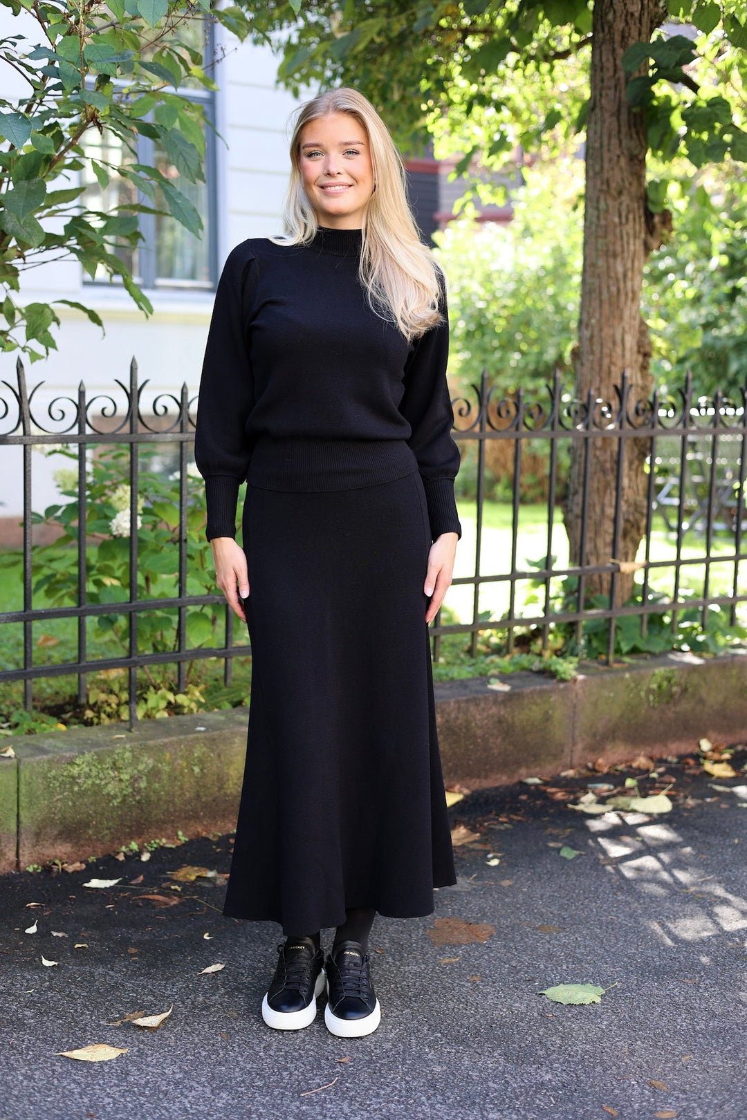 Yasfonny Hw Ankle Knit Skirt Black | Skjørt | Smuk - Dameklær på nett