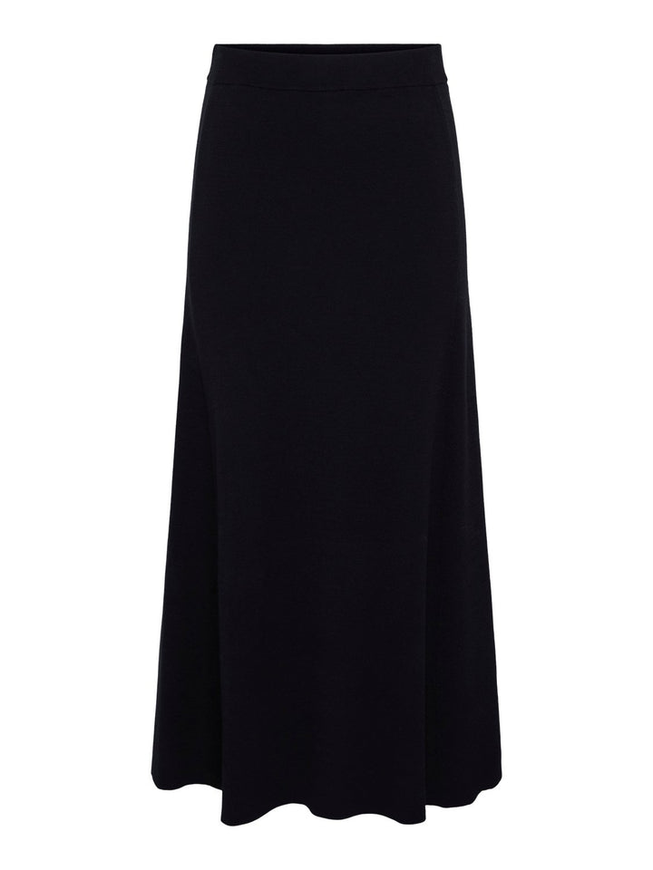 Yasfonny Hw Ankle Knit Skirt Black | Skjørt | Smuk - Dameklær på nett