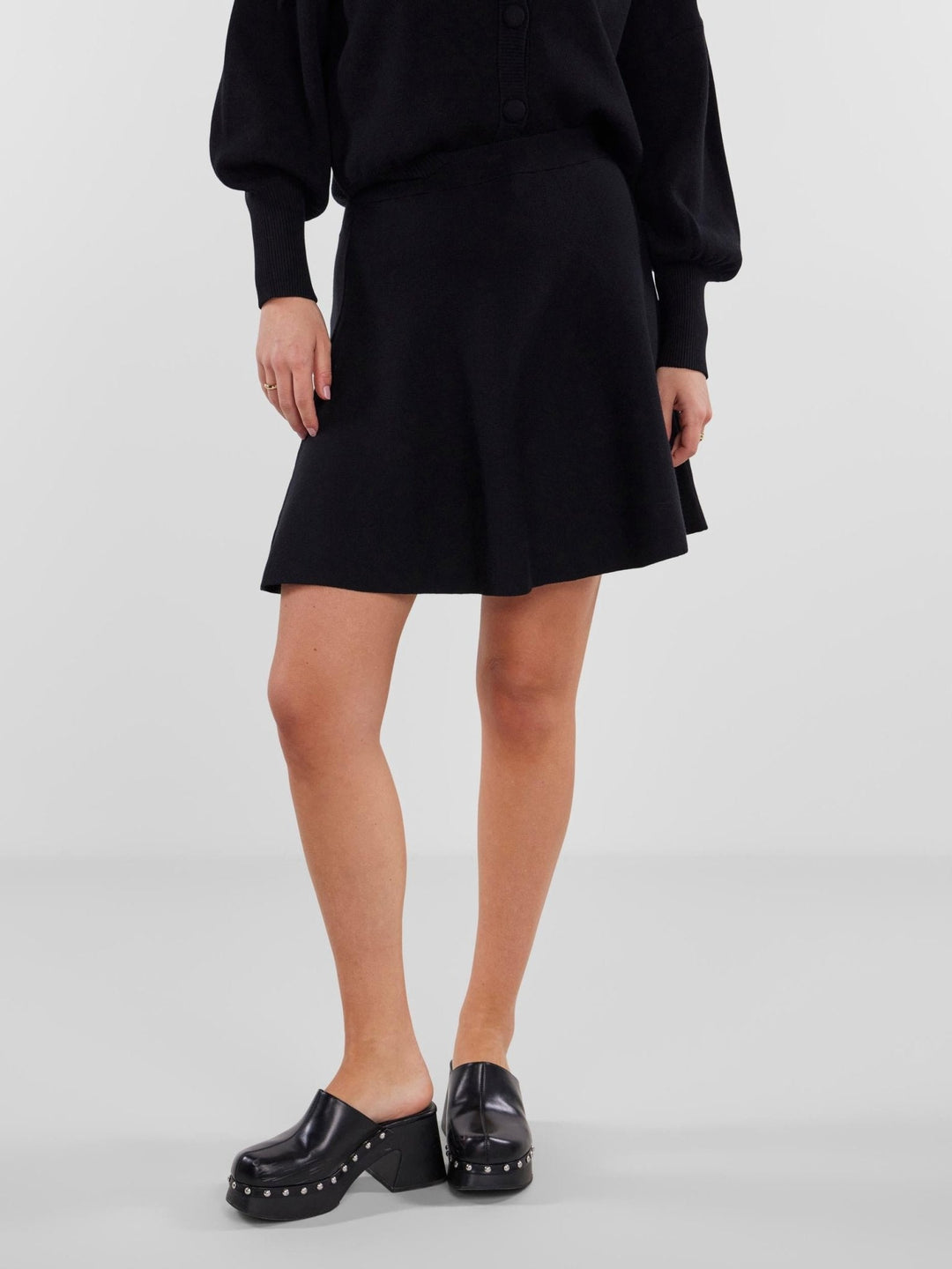 Yasfonny Hw Knit Skirt Black | Skjørt | Smuk - Dameklær på nett