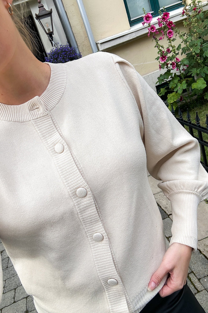 Yasfonny Ls Knit Cardigan Birch | Genser | Smuk - Dameklær på nett