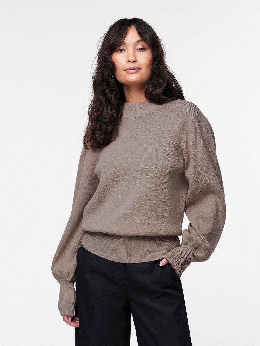 Yasfonny Ls Knit Pullover Fungi | Genser | Smuk - Dameklær på nett