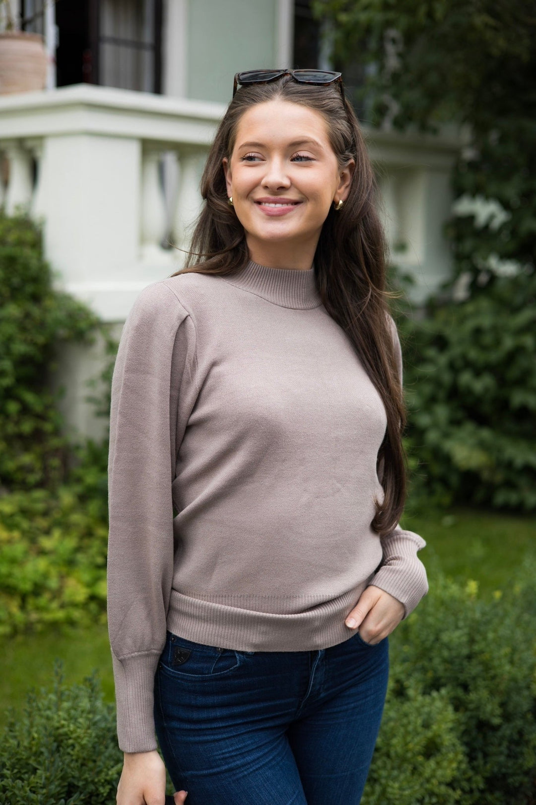 Yasfonny Ls Knit Pullover Fungi | Genser | Smuk - Dameklær på nett