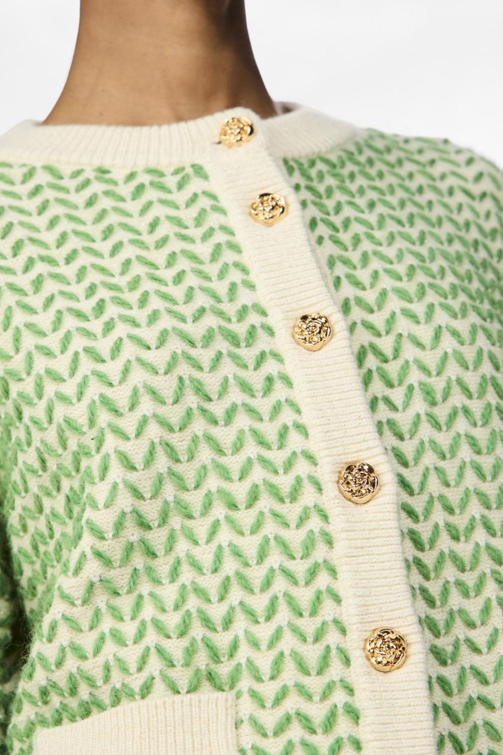 Yasgea Ls Knit Cardigan Birch Medium Green | Genser | Smuk - Dameklær på nett