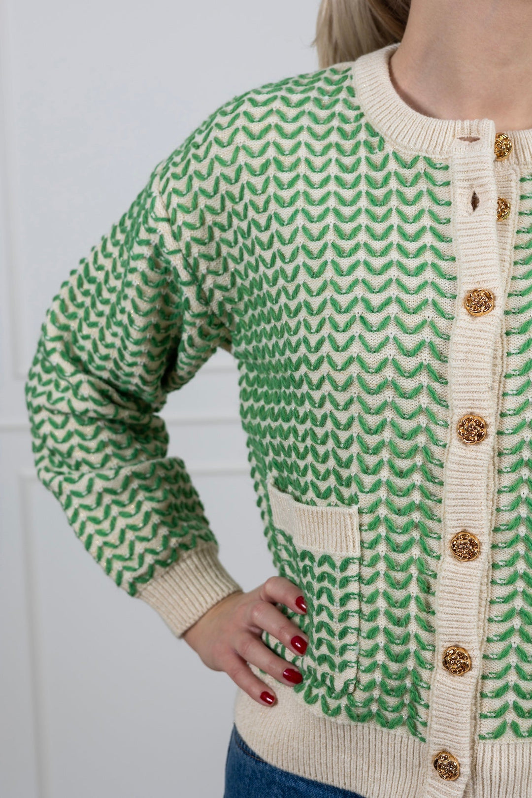 Yasgea Ls Knit Cardigan Birch Medium Green | Genser | Smuk - Dameklær på nett