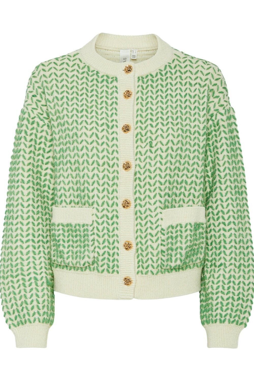 Yasgea Ls Knit Cardigan Birch Medium Green | Genser | Smuk - Dameklær på nett