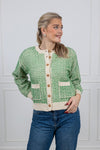 Yasgea Ls Knit Cardigan Birch Medium Green