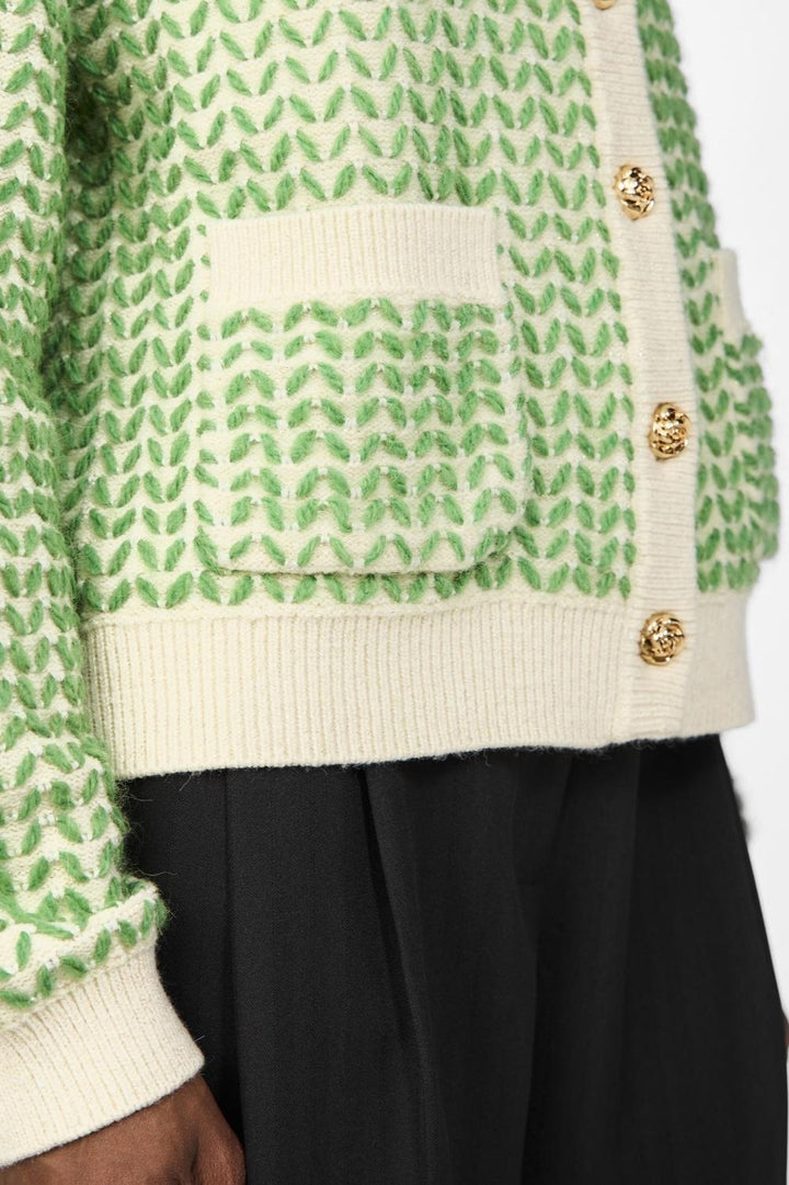 Yasgea Ls Knit Cardigan Birch Medium Green | Genser | Smuk - Dameklær på nett