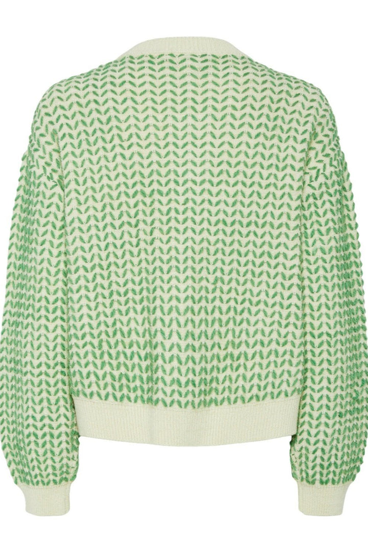 Yasgea Ls Knit Cardigan Birch Medium Green | Genser | Smuk - Dameklær på nett