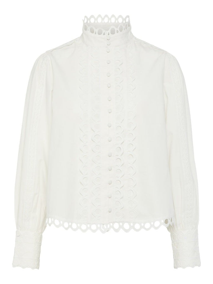 Yasjane Ls Shirt Star White | Skjorter og bluser | Smuk - Dameklær på nett