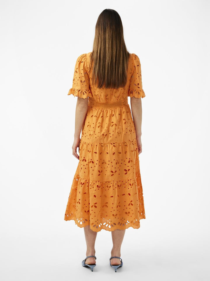 Yaskanikka 2/4 Midi Dress Vibrant Orange | Kjoler | Smuk - Dameklær på nett