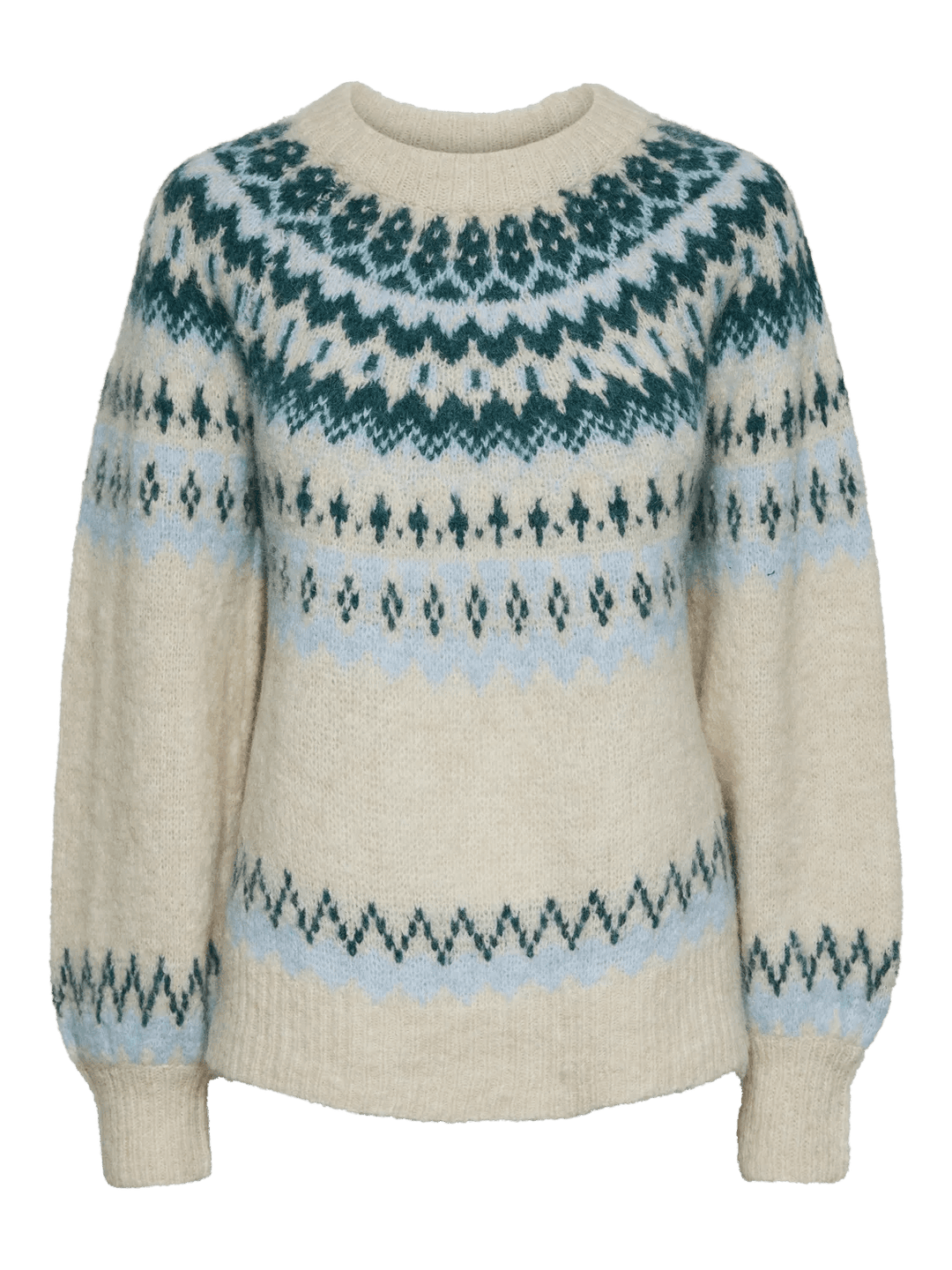 Yaslatte Ls Knit Pullover Birch Blue Bell/June Bug | Genser | Smuk - Dameklær på nett