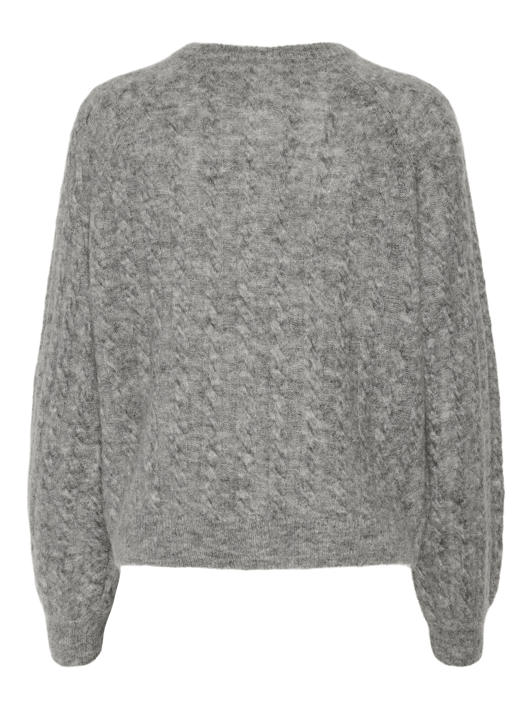 Yaslelu Ls Knit Cardigan Medium Grey Melange | Genser | Smuk - Dameklær på nett