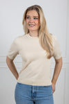 Yaslena Ss Knit Pullover Birch