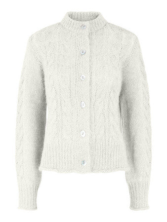 Yasliva Ls Knit Cardigan Star White | Genser | Smuk - Dameklær på nett