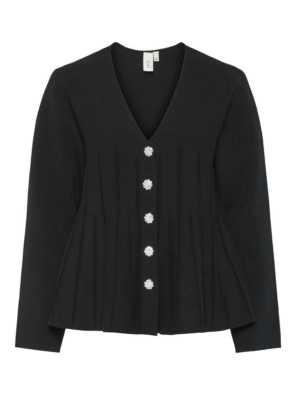 Yasmikka Ls Knit Cardigan Black | Genser | Smuk - Dameklær på nett