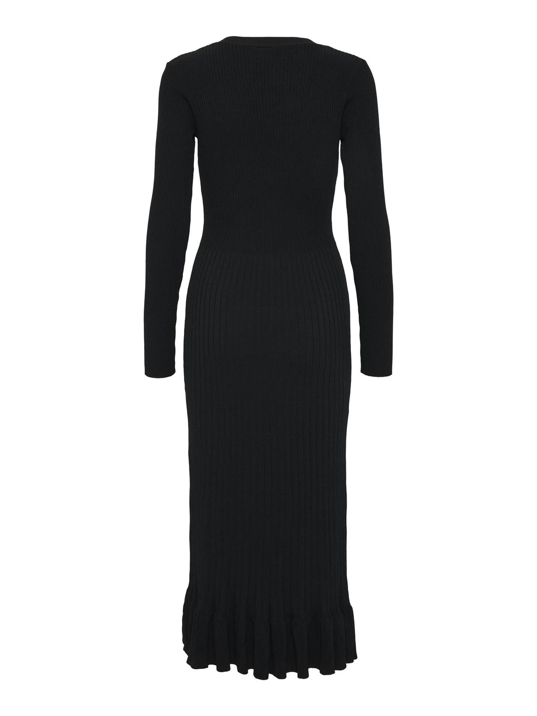 Yasmikke Ls Midi Knit Dress Black | Kjoler | Smuk - Dameklær på nett