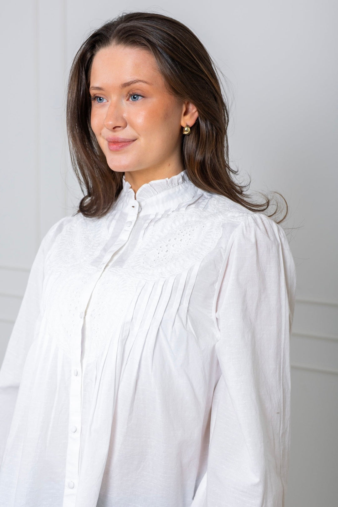 Yasmyrina Ls Shirt Star White | Skjorter og bluser | Smuk - Dameklær på nett