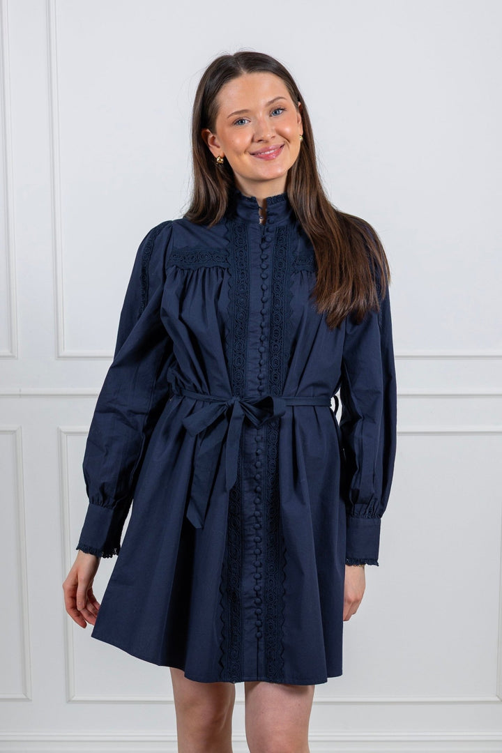 Yaspagira Ls High Neck Dress Navy Blazer | Kjoler | Smuk - Dameklær på nett