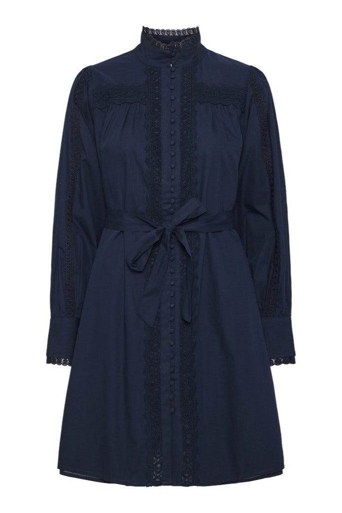 Yaspagira Ls High Neck Dress Navy Blazer | Kjoler | Smuk - Dameklær på nett