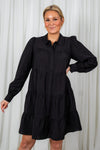 Yaspala Ls Shirt Dress  Black