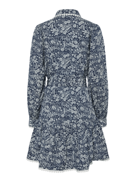 Yaspera Ls Shirt Dress Navy Blazer Pera Print | Kjoler | Smuk - Dameklær på nett