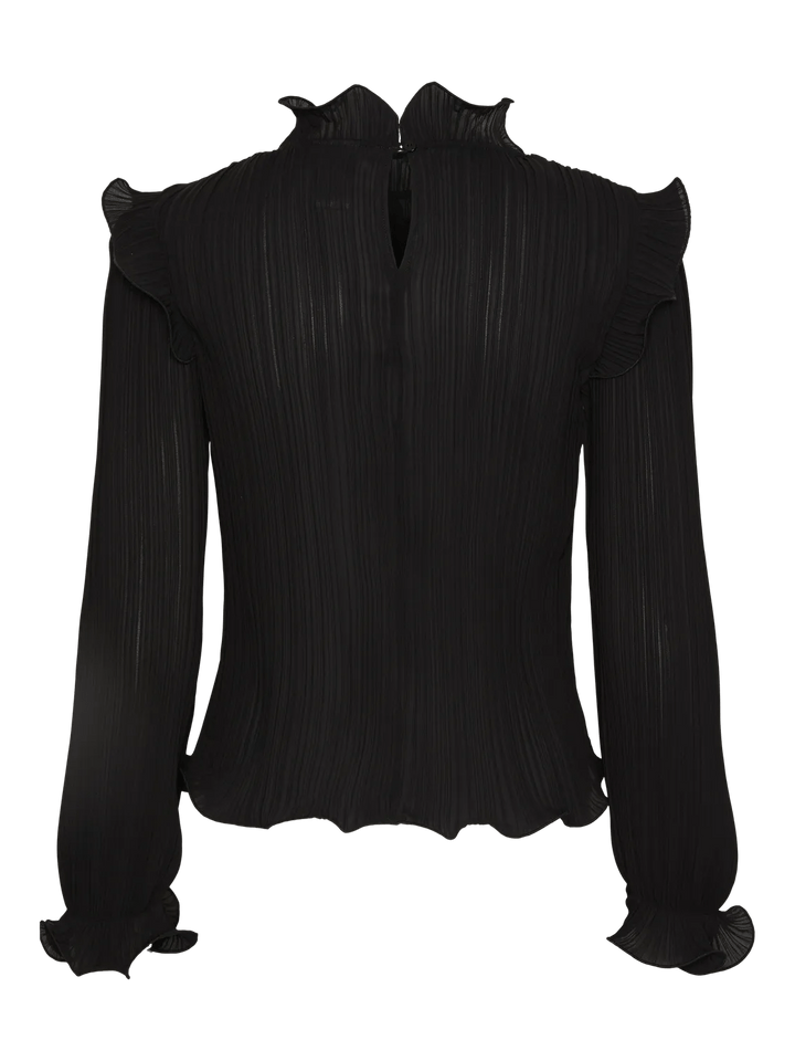 Yasphilina Ls High Neck Top Black | Topper | Smuk - Dameklær på nett