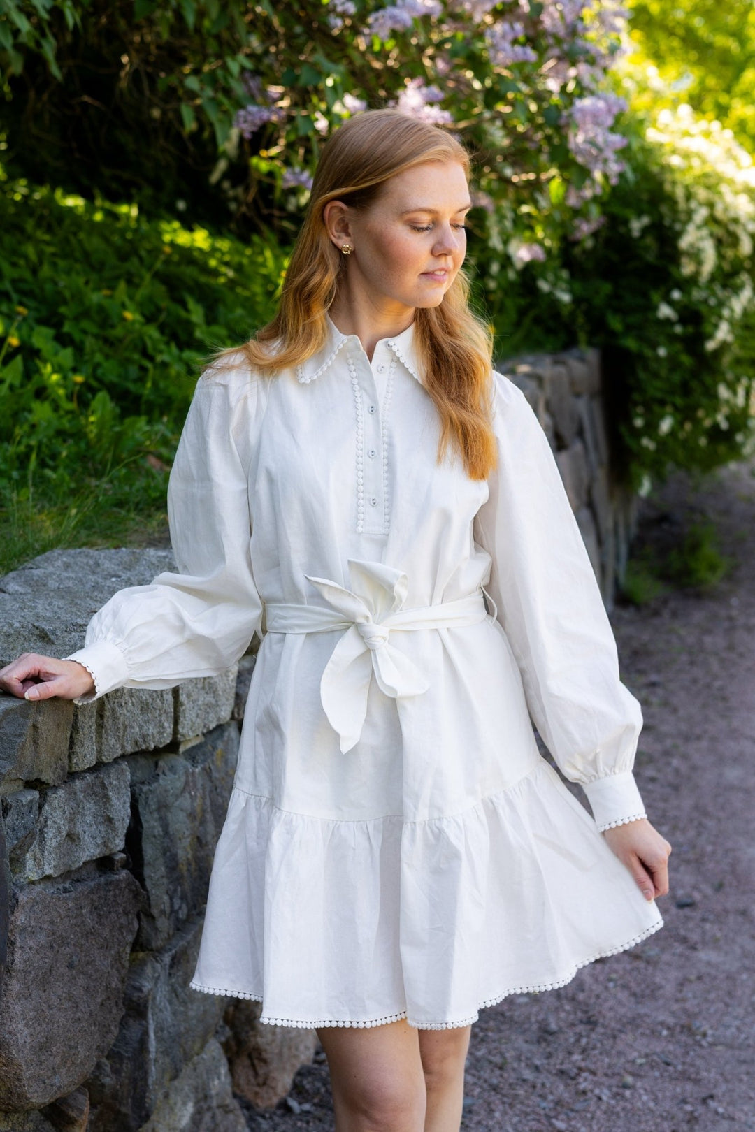 Yasrosalina Ls Dress Star White | Kjoler | Smuk - Dameklær på nett