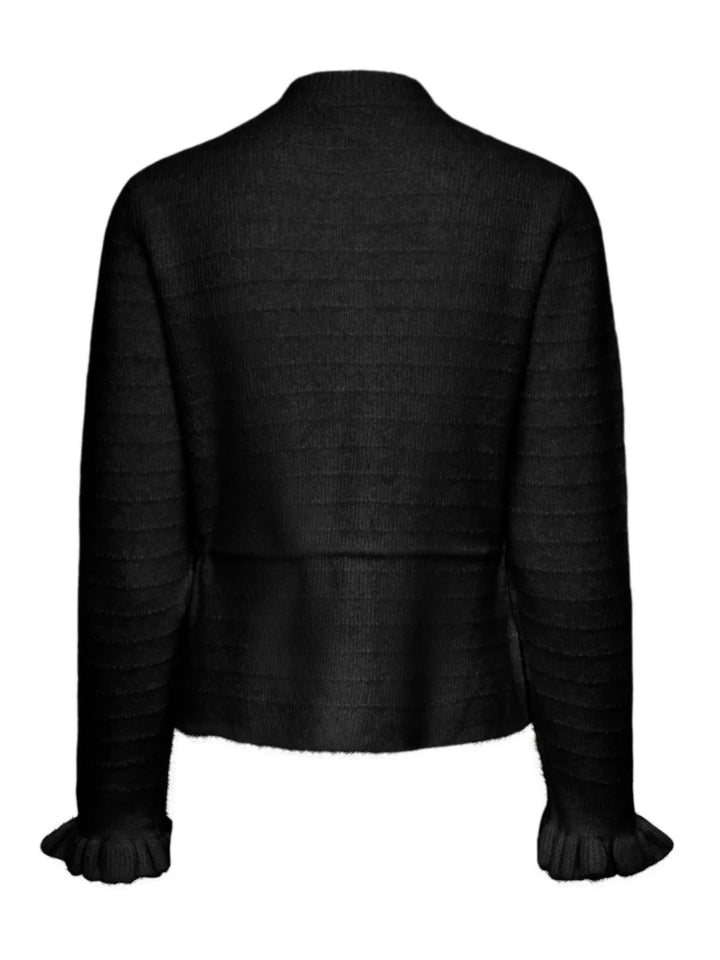 Yasthellis Ls Knit Cardigan Black | Genser | Smuk - Dameklær på nett