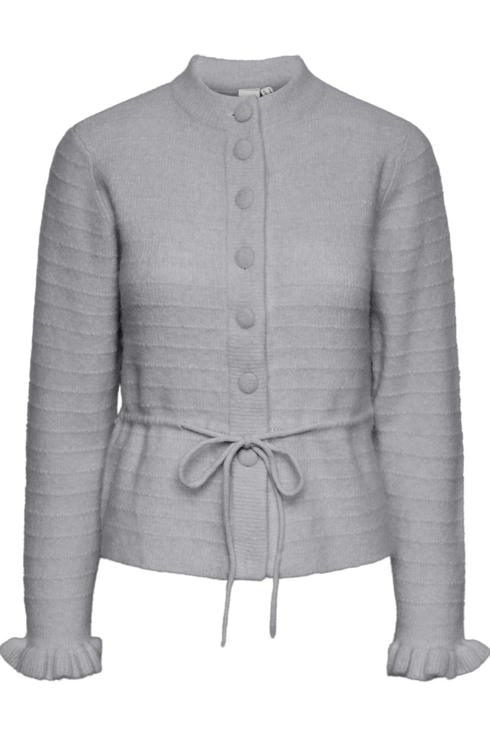 Yasthellis Ls Knit Cardigan Light Grey Melange | Genser | Smuk - Dameklær på nett