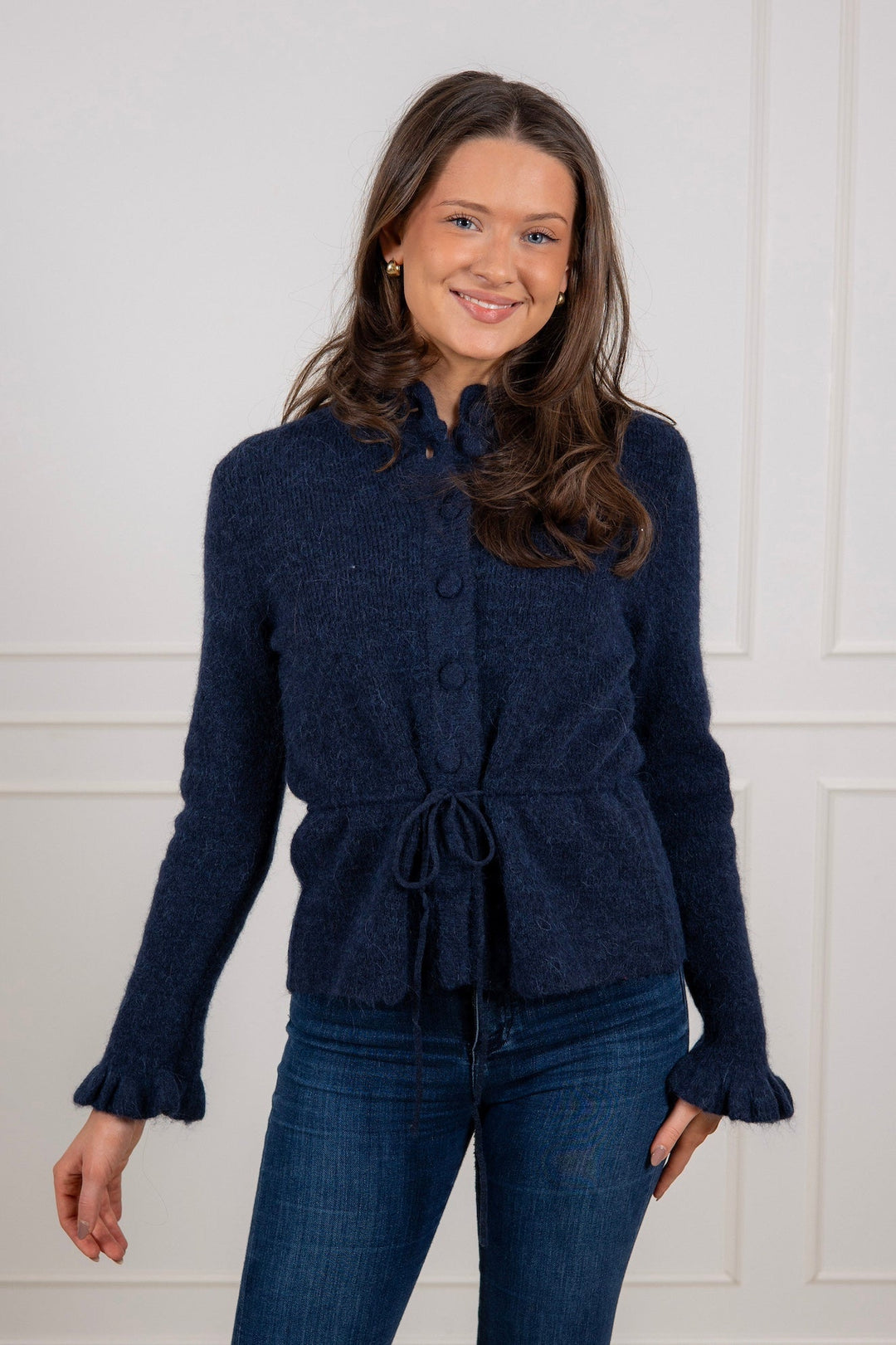 Yasthellis Ls Knit Cardigan Navy Blazer | Genser | Smuk - Dameklær på nett