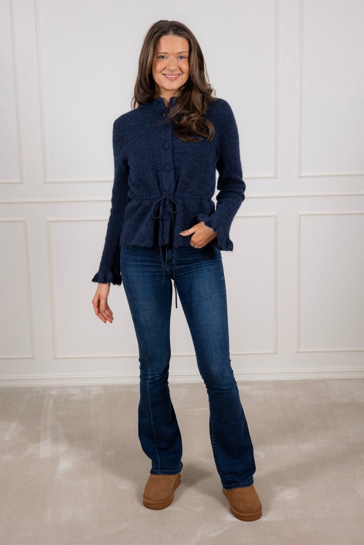 Yasthellis Ls Knit Cardigan Navy Blazer | Genser | Smuk - Dameklær på nett