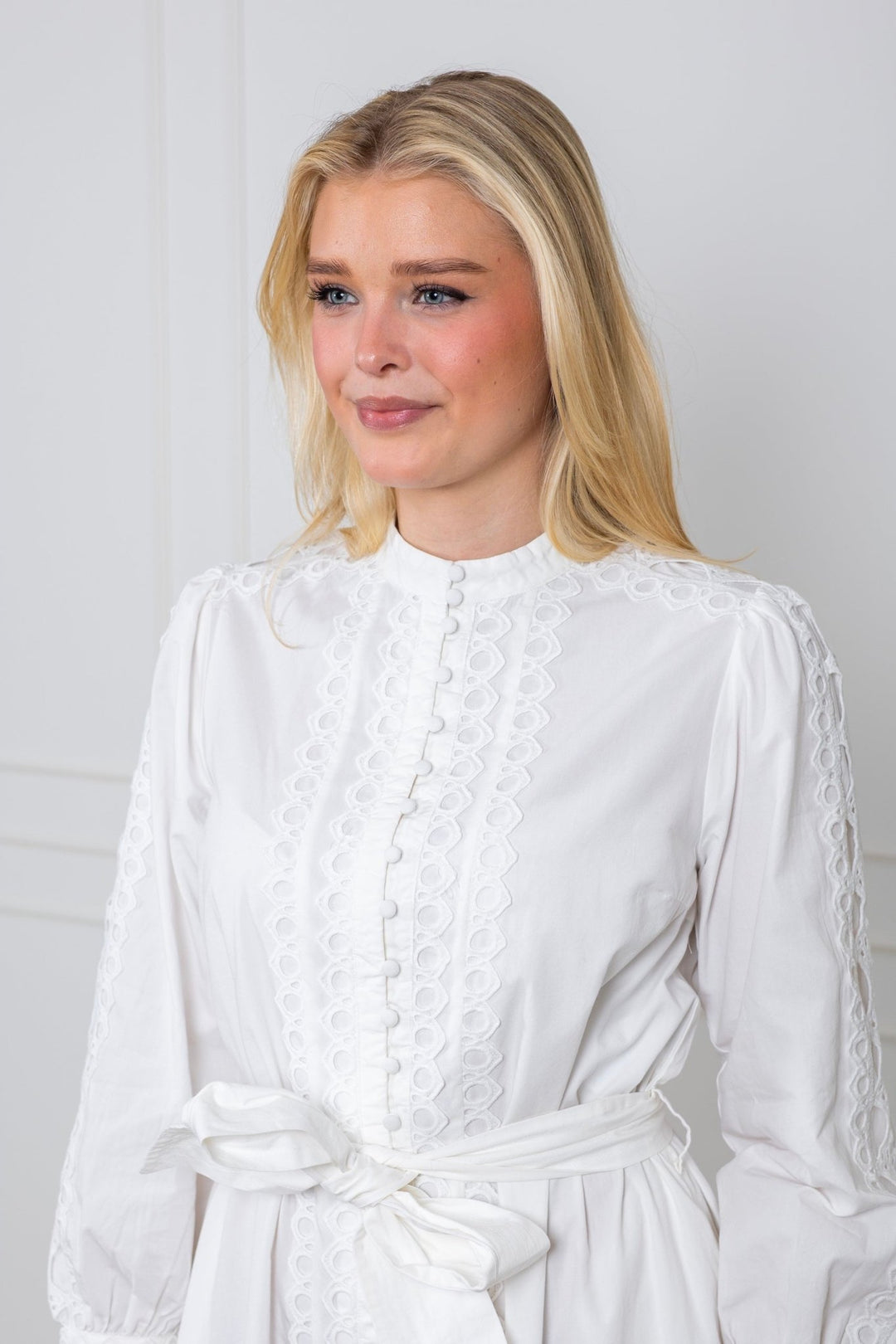 Yasyamina Ls Long Shirt Dress Star White | Kjoler | Smuk - Dameklær på nett