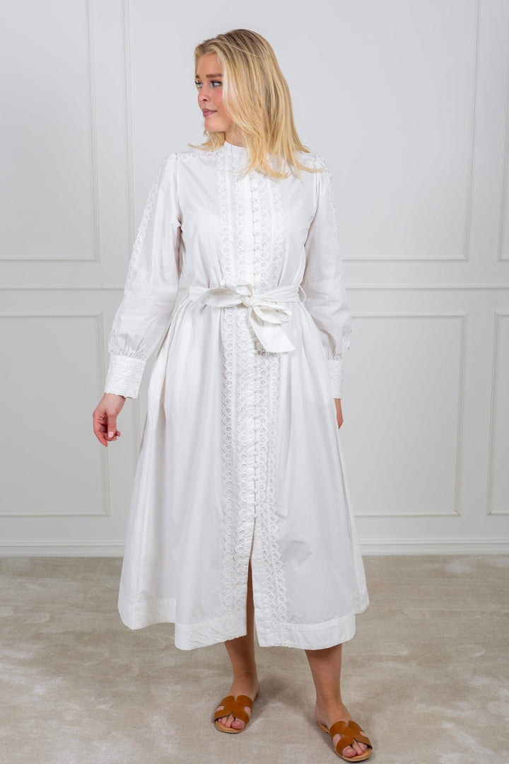 Yasyamina Ls Long Shirt Dress Star White | Kjoler | Smuk - Dameklær på nett