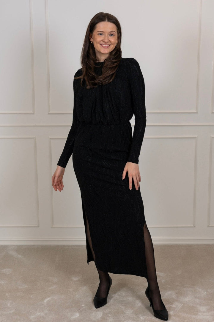 Yasyen Ls Long Dress Black Lurex | Kjoler | Smuk - Dameklær på nett