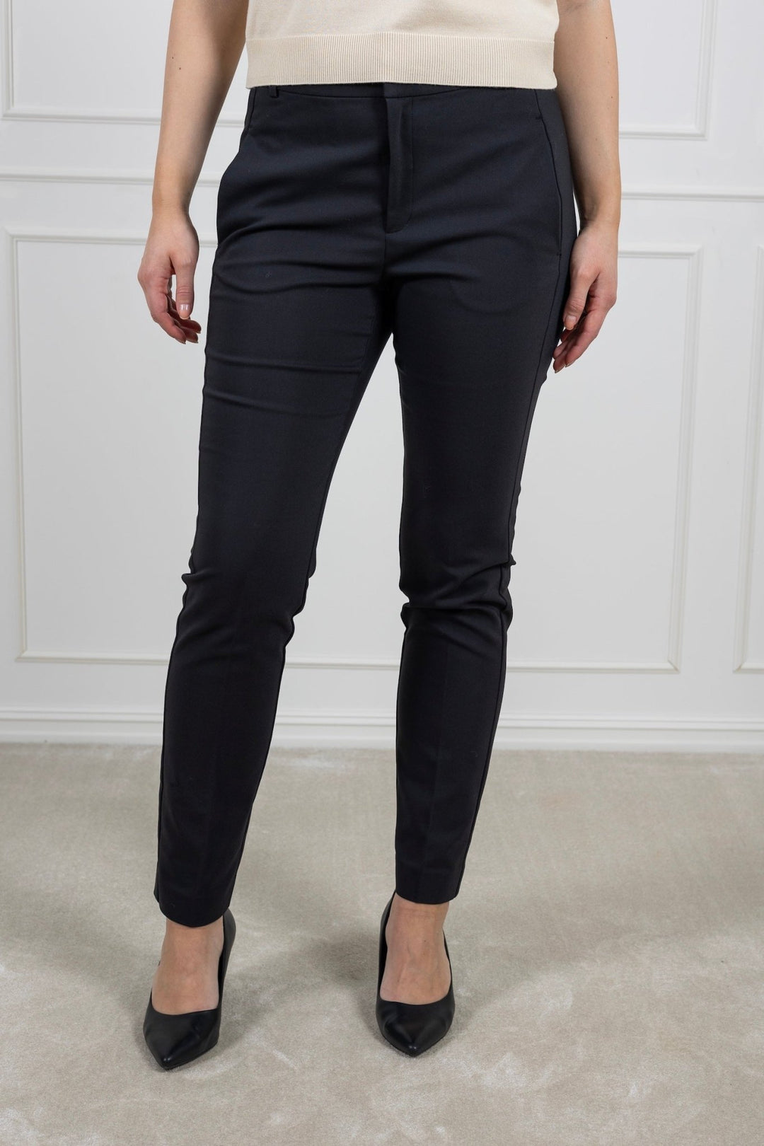 Zellaiw Flat Long Beltloops Black | Bukser | Smuk - Dameklær på nett