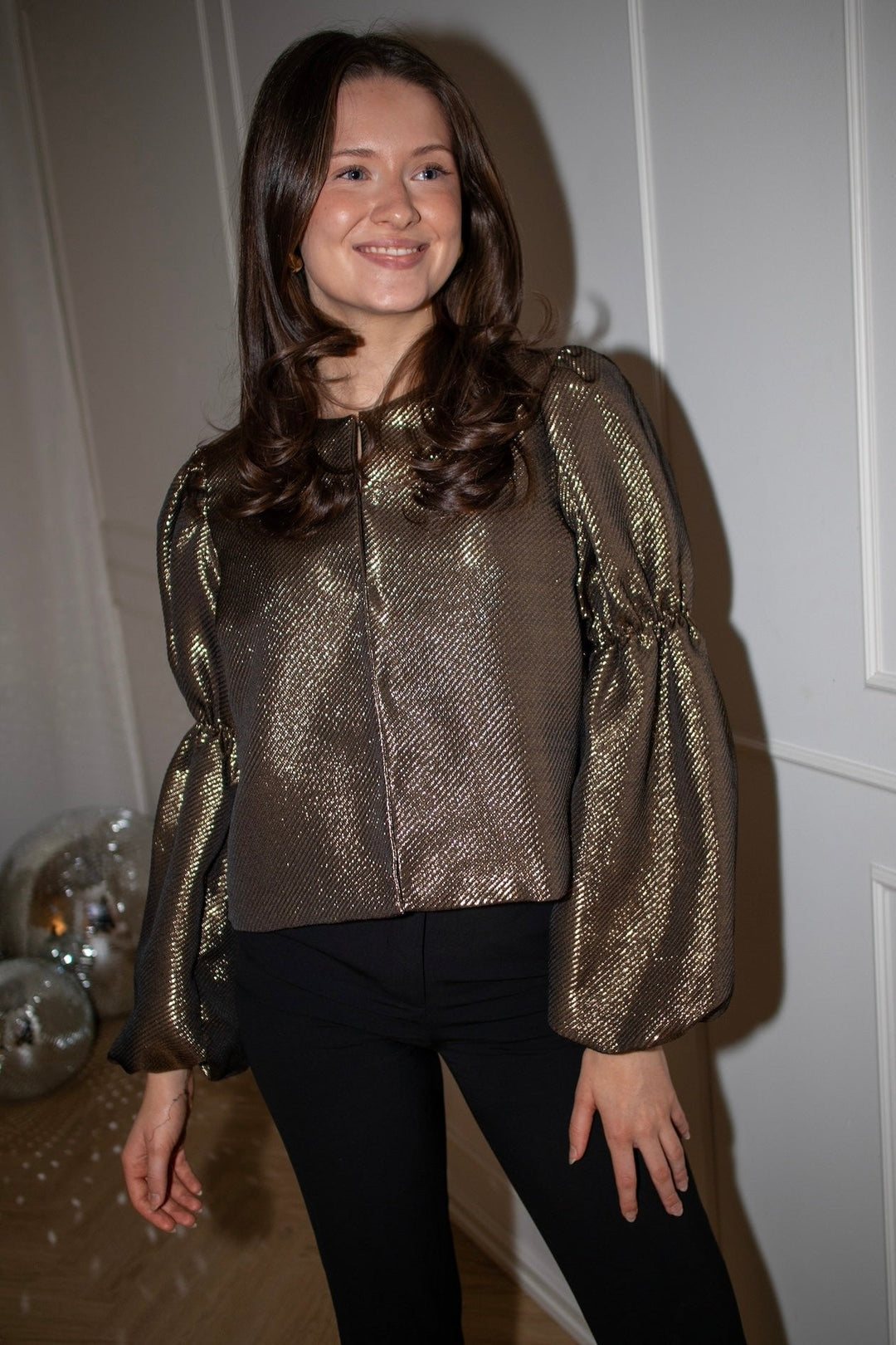 Zoey Blouse Gold Metallic | Skjorter og bluser | Smuk - Dameklær på nett