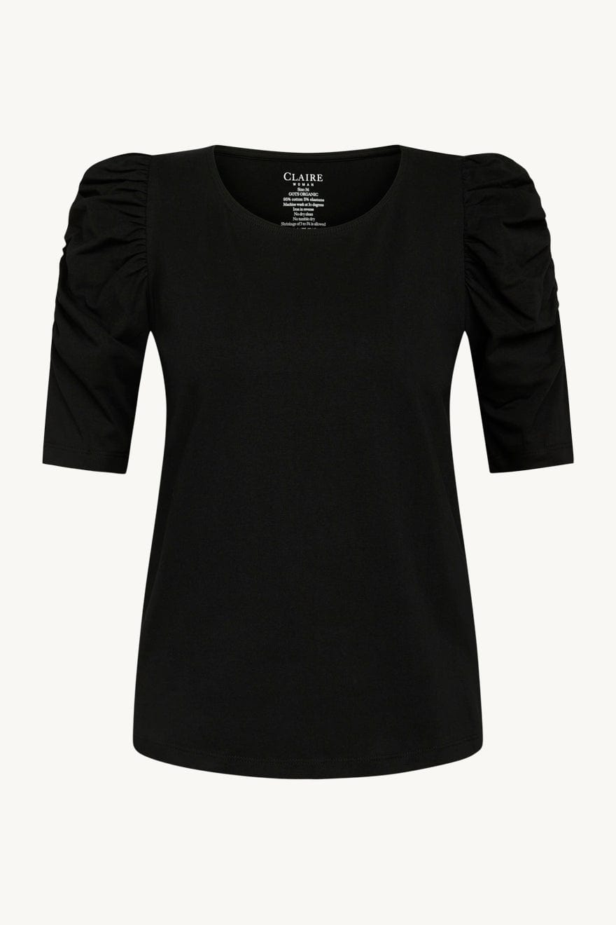 Adrienne - T-Shirt Black | Topper | Smuk - Dameklær på nett