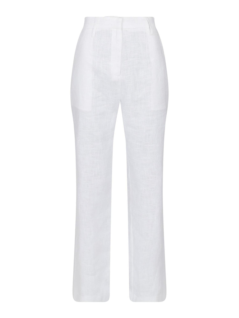 Alice Heavy Linen Pants White | Bukser | Smuk - Dameklær på nett