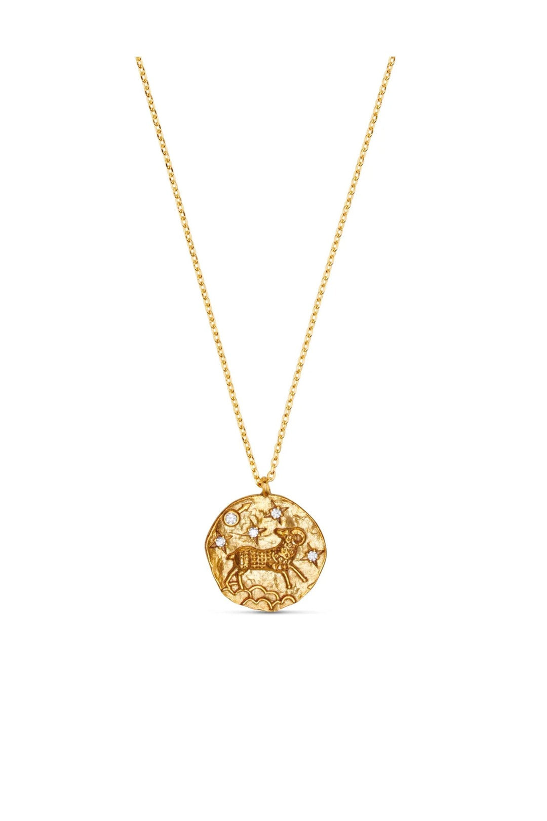 Aries Zodiac Necklace Pale Gold | Accessories | Smuk - Dameklær på nett