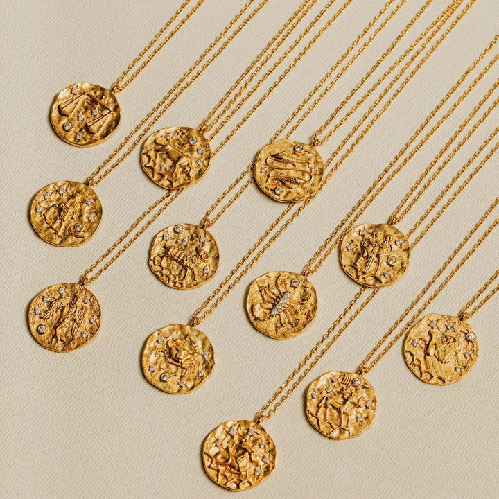 Aries Zodiac Necklace Pale Gold | Accessories | Smuk - Dameklær på nett