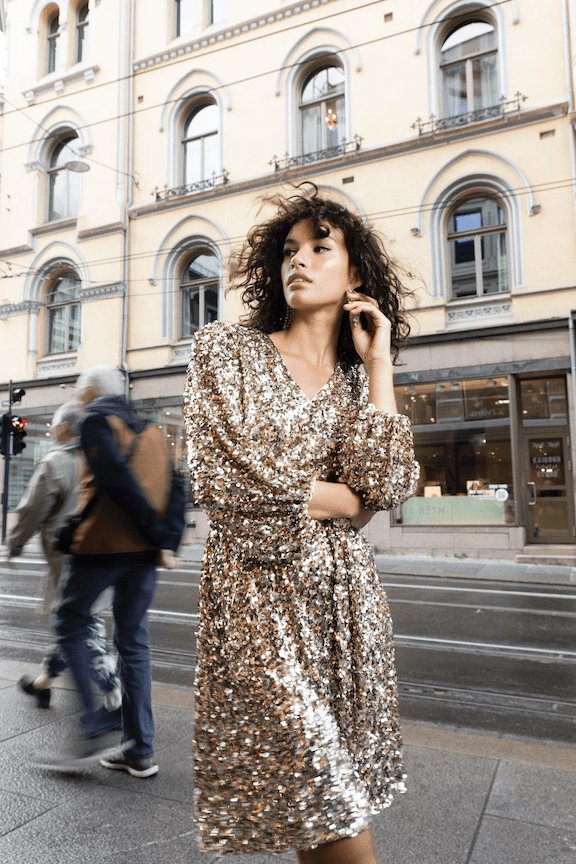 Bianca Sequin Dress Champagne | Kjoler | Smuk - Dameklær på nett