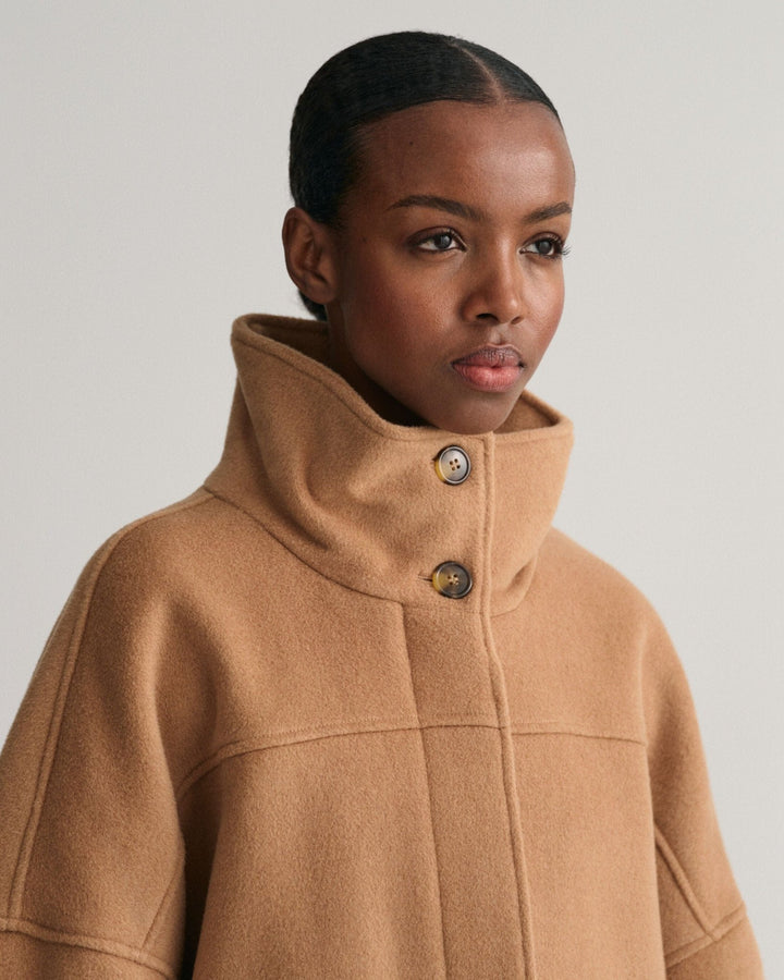 Cropped Wool Jacket Warm Khaki | Yttertøy | Smuk - Dameklær på nett