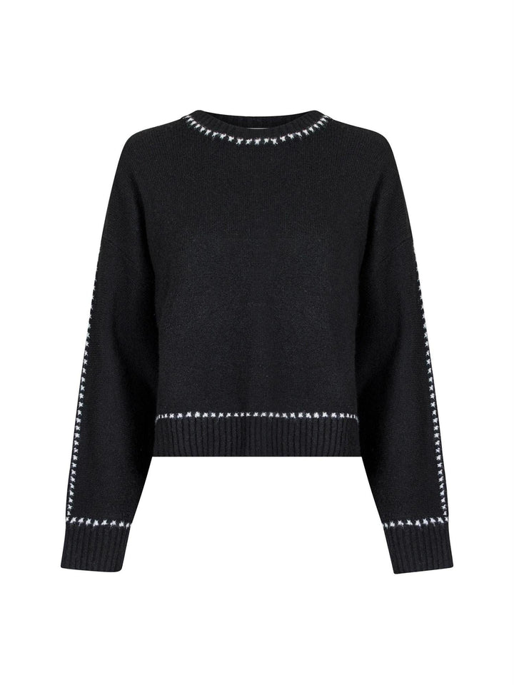 Detri Knit Blouse Black | Genser | Smuk - Dameklær på nett