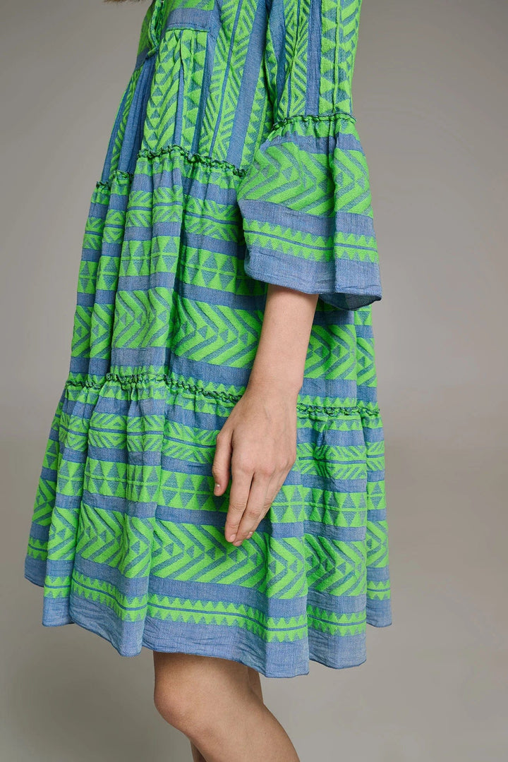 Ella Midi Dress Blue/Green | Kjoler | Smuk - Dameklær på nett