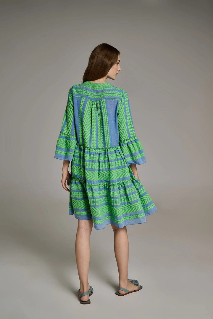 Ella Midi Dress Blue/Green | Kjoler | Smuk - Dameklær på nett