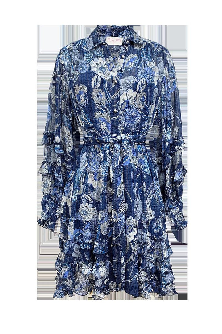 Ellana Dress Navy Blue | Kjoler | Smuk - Dameklær på nett