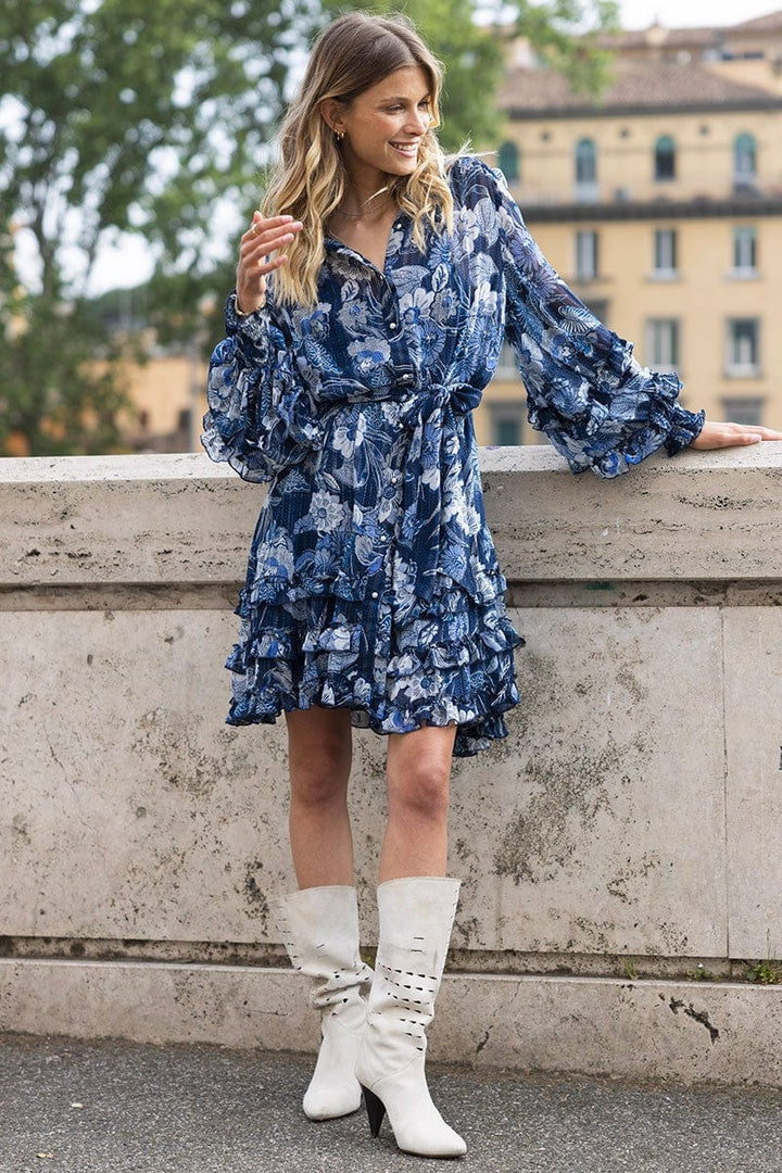 Ellana Dress Navy Blue | Kjoler | Smuk - Dameklær på nett